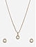 Fida Lavish Gold Plated Geometric Shape American Diamond Party Wear Alloy Jewellery Set For Women