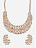 Fida Cute Rose Gold Plated Leafy Shape American Diamond Party Wear Alloy Jewellery Set For Women