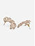 Fida Cute Rose Gold Plated Leafy Shape American Diamond Party Wear Alloy Jewellery Set For Women