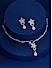 Fida Charming Silver Plated Floral American Diamond Studded Party Wear Alloy Jewellery Set For Women