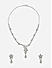 Fida Charming Silver Plated Floral American Diamond Studded Party Wear Alloy Jewellery Set For Women