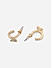 Toniq Dailywear Gold Plated Butterfly Color Stone Studded Hoop Earrings for Women