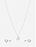 Toniq Casual Delicate Silver Plated Heart Charm With Chain And Earrings Set For Women