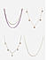 Toniq Casual Gold Plated Charms With Artificial Stone Studded Stack Choker set of 4 Pcs Necklace Set For Women