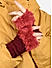 Toniq Classy Maroon  Special Winter  Seasonal Wear Fur Glove For Women Pair