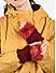 Toniq Classy Maroon  Special Winter  Seasonal Wear Fur Glove For Women Pair