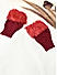 Toniq Classy Maroon  Special Winter  Seasonal Wear Fur Glove For Women Pair