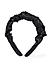 Black Faux Leather Ruffled Head Band