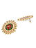 Red Green Kundan Gold Plated Enamelled Lotus Stud Earring