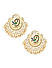 Multicolor Kundan Gold Plated Enamelled Peacock Chandbali Earring