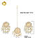 Kundan Pearls Gold Plated Floral MaangTikka & Earring Set