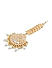 Kundan Pearls Beads Gold Plated Crescent Maangtikka