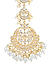 White Pearls Kundan Gold Plated Crescentl Maang Tikka