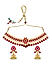 Ruby Kundan Pearls Gold Plated Floral Jewellery Set