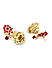 Ruby Kundan Pearls Gold Plated Floral Jewellery Set