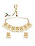 White Beads Pearls Kundan Gold Plated Geometric Jewellery Set 