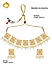 White Beads Pearls Kundan Gold Plated Geometric Jewellery Set 