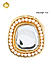 White Beads Kundan Gold Plated Ring