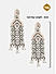 American Diamond Dual Toned Silver Plated Floral Drop Earring