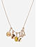 Toniq Gold Plated Set Of 5 Interchangeable Pendant Charm Necklace Chain Jewellery Set for Woman 