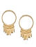 Gold-Toned Circular Drop Earrings