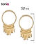 Gold-Toned Circular Drop Earrings