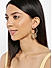 Gold-Toned Circular Drop Earrings