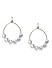 Gold-Toned and White Circular Drop Earrings