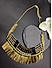 Gold Tone and Black Spike Boho Necklace For Women