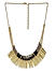 Gold Tone and Black Spike Boho Necklace For Women