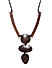 Brown Wooden Geometric Necklace For Women