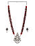 Silver-Toned Red Beaded Samruddhi Jewellery Set