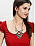 Silver-toned Red Jewellery Set