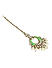 Gold-Toned Green Kundan Handcrafted Maang Tikka