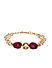 Women Red Metal Link Bracelet