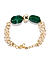 Women Green Metal Link Bracelet