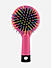 Pink Multicolor Paddle Hair Brush With Mirror