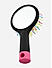 Black Multicolor Paddle Hair Brush With Mirror