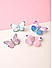 ToniQ Kids Set of 4 Multi-Colour Pastel Pretty Butterflies Hairclip for Girls