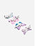 ToniQ Kids Set of 4 Multi-Colour Pastel Pretty Butterflies Hairclip for Girls