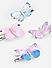 ToniQ Kids Set of 4 Multi-Colour Pastel Pretty Butterflies Hairclip for Girls