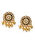 Gold-Toned and Green Contemporary Studs