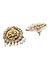 White Pearls Kundan Gold Plated Spherical Drop Earring