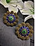 Blue Green Gold Plated Enamelled Stud Earring