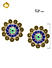 Blue Green Gold Plated Enamelled Stud Earring