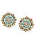 Pastel Blue Kundan Gold Plated Meenakari Stud Earring