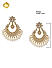 Kundan Pearls Gold Plated Floral Chandbali Earring