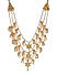 Gold-Toned White Beaded Statement Necklace