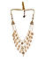 Gold-Toned White Beaded Statement Necklace