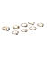 Set Of 8 Gold Tone Stone Studded Rings For Women